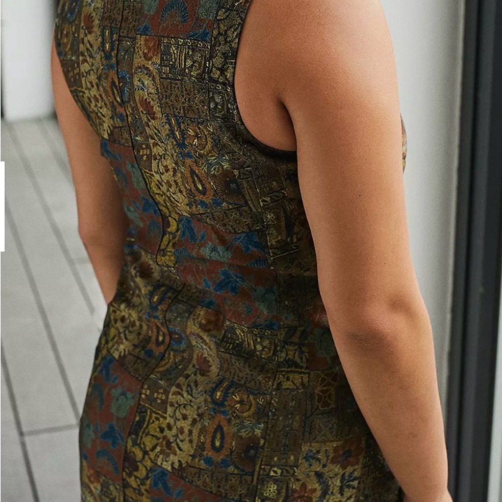 Urban Outfitters VTG Hippie Sleeveless Button-Up Top, Midi Dress Medium NWT - Picture 3 of 6